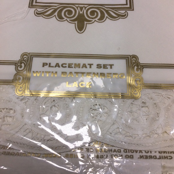 Timeless Treasures Battenberg 8pc Placemat/napkins - Picture 5 of 7